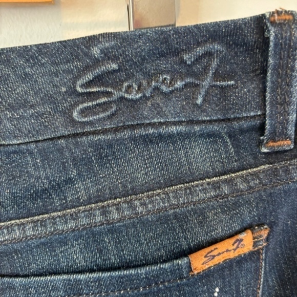 Seven7 Women's Bootcut Bling Pocket Dark Wash Mid Rise Blue Jeans, SZ 30 - Picture 6 of 7